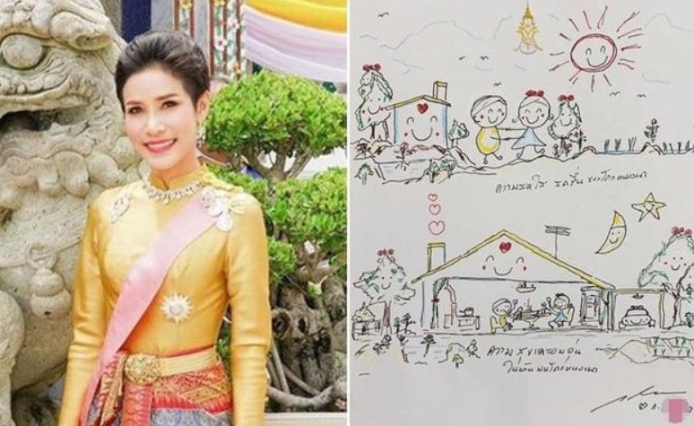 泰国国王为诗妮娜贵妃作画，权握天下却独宠你一人